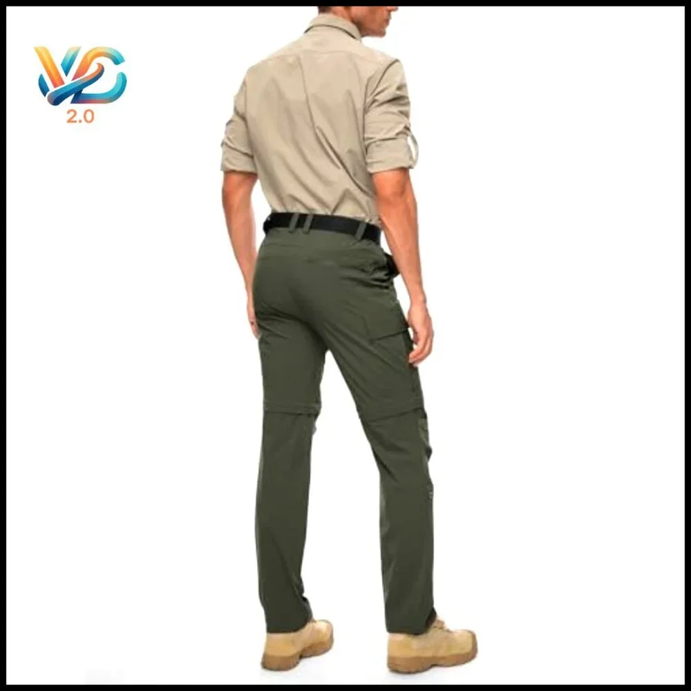 Men's Convertible‎ Hiking Pants Quick Dry Zip Off Cargo Lightweight Outdoor